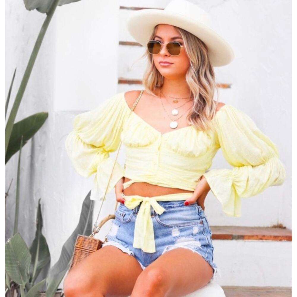 Etophe Studios Yellow Crop Top